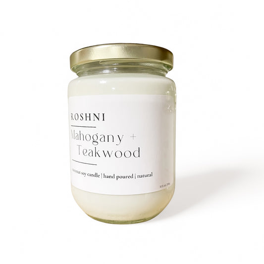 Sale - Mahogany Teakwood Candle 10.5 oz Jar