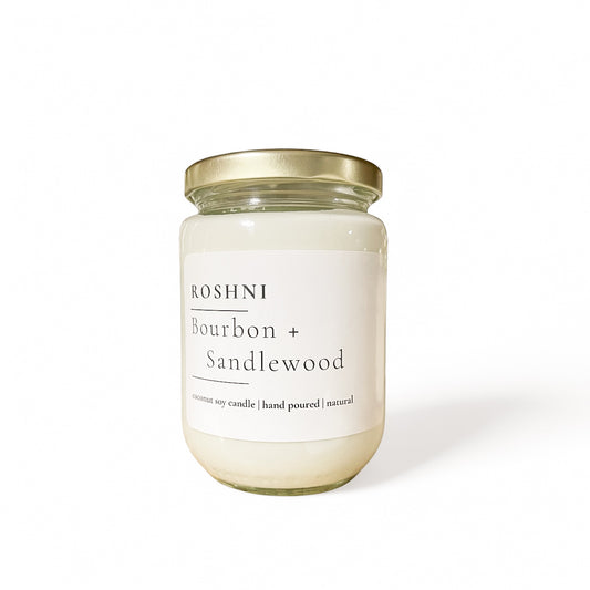 Sale - Bourbon Sandalwood Candle 10.5 oz Jar